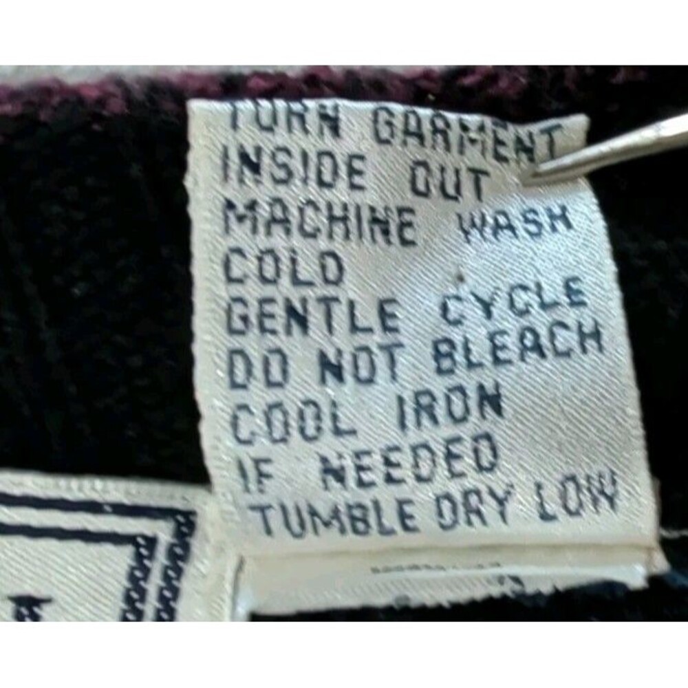 Vintage Michael Gerald Cardigan Sweater Geometric Collegiate Acrylic Mens Large - Picture 4 of 8